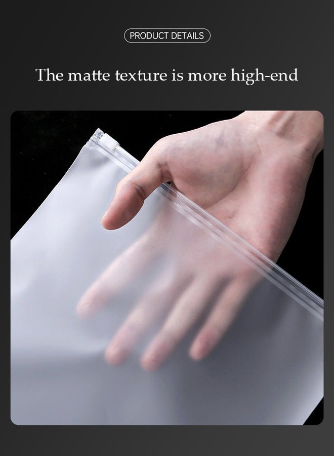 DUNISO 25 Pcs Travel Storage Bags For Clothes,Reusable Plastic Ziplock Bags For Hospital Bag,Frosted Waterproof Multifunctional Luggage Storage Pouch for Clothes, Shoes, Cosmetics (5 Size) - Image 5