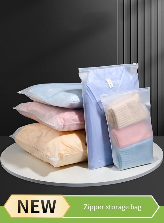 DUNISO 25 Pcs Travel Storage Bags For Clothes,Reusable Plastic Ziplock Bags For Hospital Bag,Frosted Waterproof Multifunctional Luggage Storage Pouch for Clothes, Shoes, Cosmetics (5 Size) - Image 2