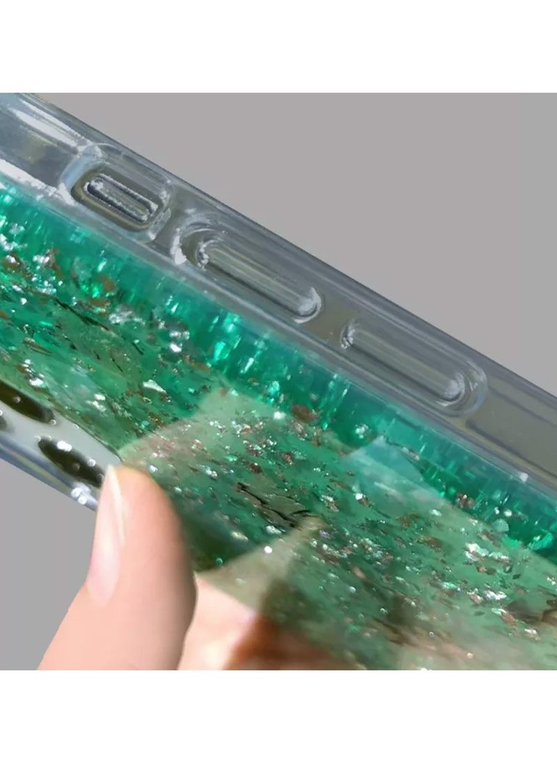 K-Doo - iPhone 13 Case Flash Series 3D Glitter Bling Shiny Cover Shockproof Fashion Back Cover 6.1 inch Green - Image 1
