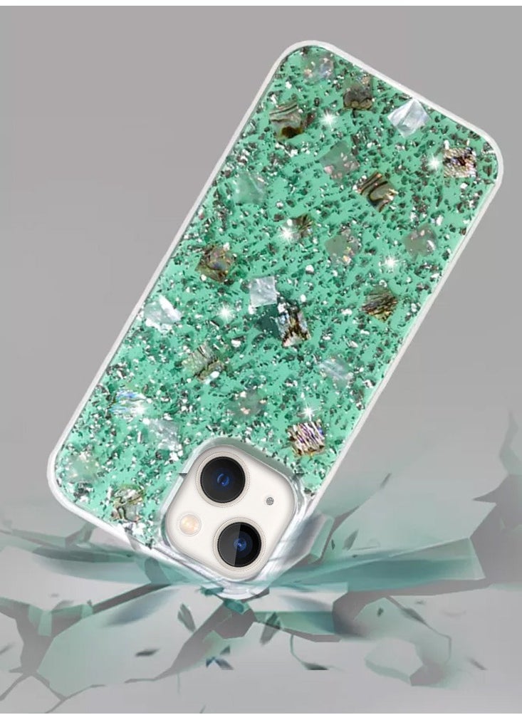K-Doo - iPhone 13 Case Flash Series 3D Glitter Bling Shiny Cover Shockproof Fashion Back Cover 6.1 inch Green - Image 1