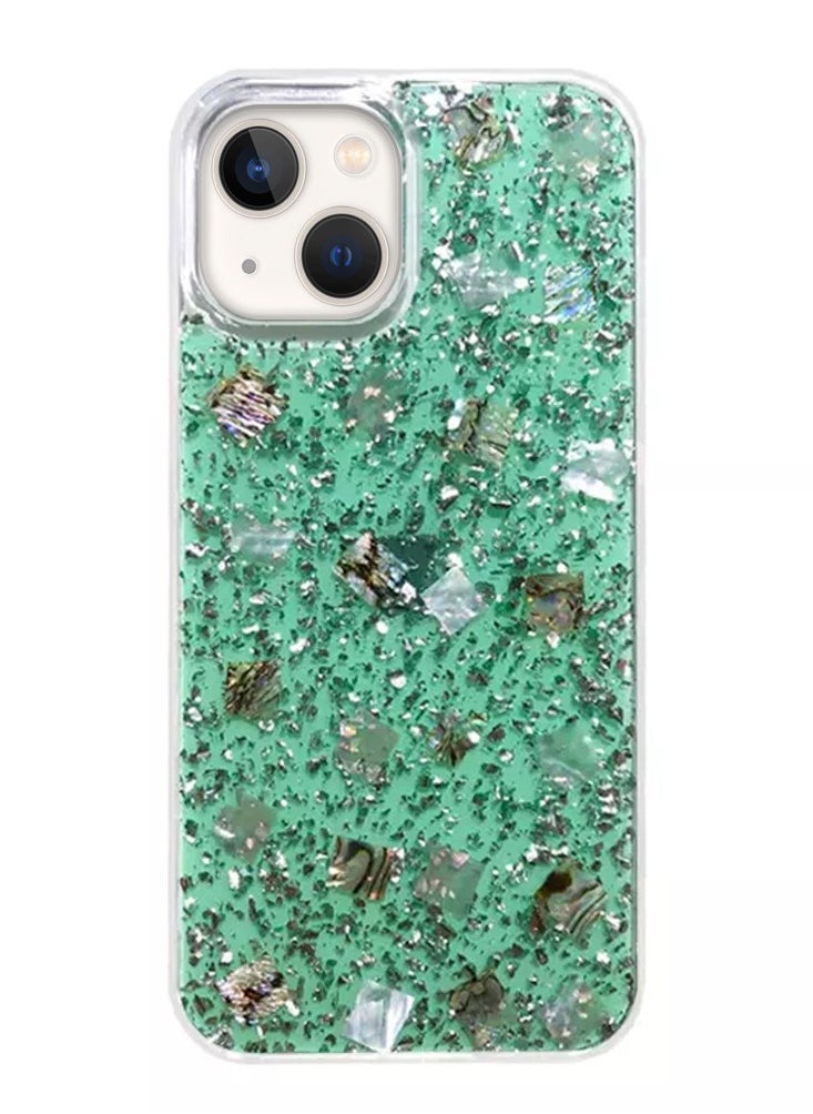 K-Doo - iPhone 13 Case Flash Series 3D Glitter Bling Shiny Cover Shockproof Fashion Back Cover 6.1 inch Green - Image 1