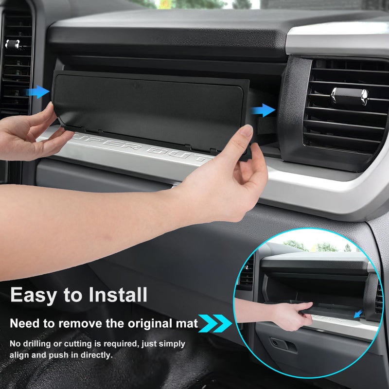 RAVOTOM Glove Box Organizer Compatible with 2022-2026 Ford F150 STX XL/2023-2025 Lightning Pro/2025 Lightning XLT Passenger Side Hidden Insert Accessories Glove Storage Compartment Organizer Tray - Image 4