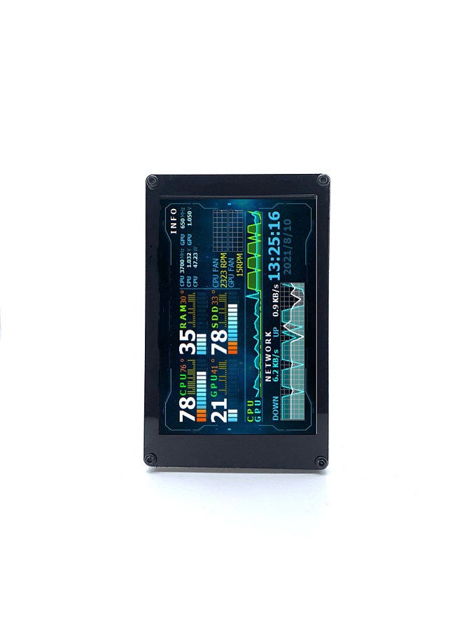 Generic - 3.5 Inch IPS Display Screen Secondary Screen Mini Monitor Horizontal Vertical Screen Switching 360° Rotation Dual USB Ports - Image 1