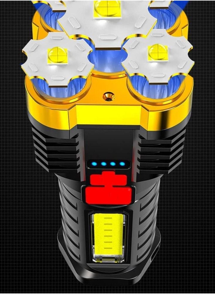 Excefore Torches Led Super Bright, Five-Nuclear Explosion LED Flashlight Strong Light Rechargeable, Led Spotlight Flashlight Portable Powerful Searchlight with 4 Lighting Modes  - Image 2