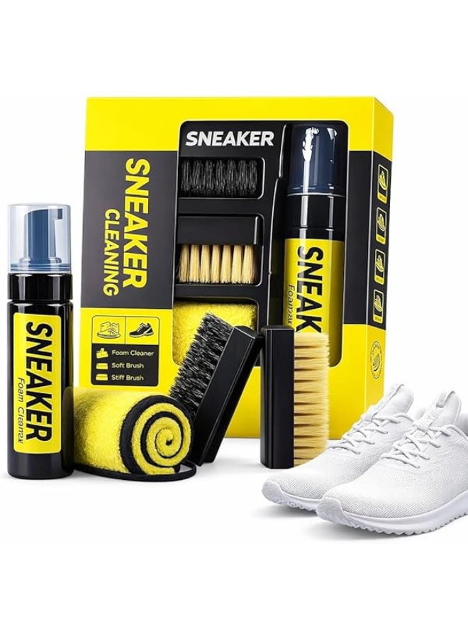 Hope Sneaker Cleaning Kit with Foam Cleaner, Dual Brushes and Microfiber Towel for Deep Cleaning Sneakers, Trainers and Casual Shoes, Shoe Care Set for Everyday Shoe Cleaning at Home and regular shoe care. - Image 1