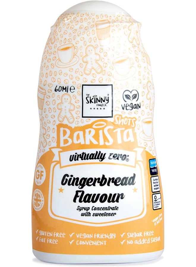 The Skinny Food Co. Low Calorie, Fat Free, Gluten Free, Vegan, Sugar Free Pairs Perfectly With Your Baking, Smoothies, Hot Chocolate And Coffees Gingerbread Flavour 60 Ml - Image 1