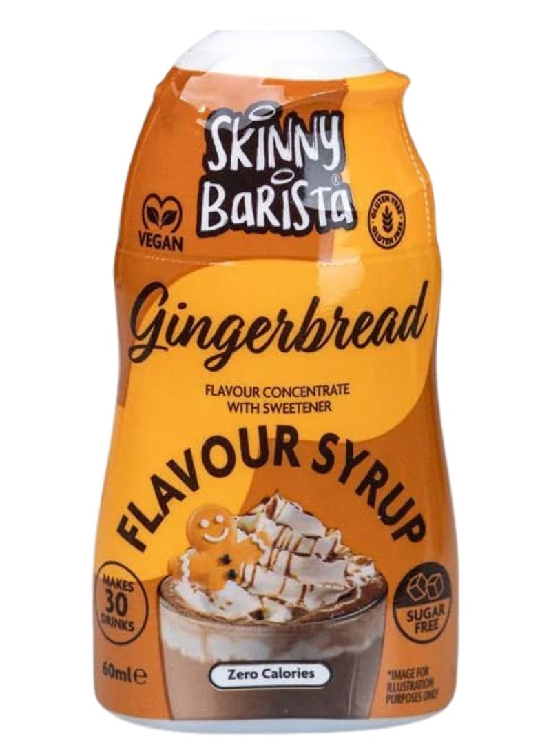 The Skinny Food Co. Low Calorie, Fat Free, Gluten Free, Vegan, Sugar Free Pairs Perfectly With Your Baking, Smoothies, Hot Chocolate And Coffees Gingerbread Flavour 60 Ml - Image 1