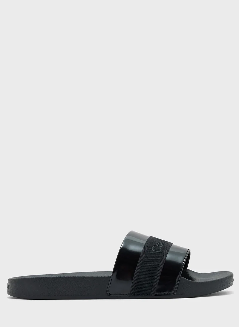 CALVIN KLEIN Logo Print Slides