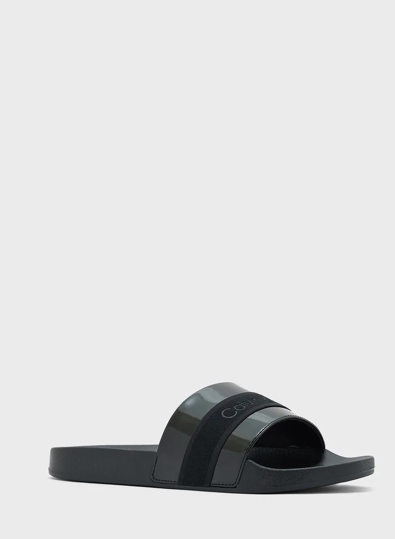 CALVIN KLEIN Logo Print Slides