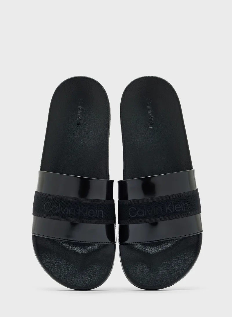 CALVIN KLEIN Logo Print Slides