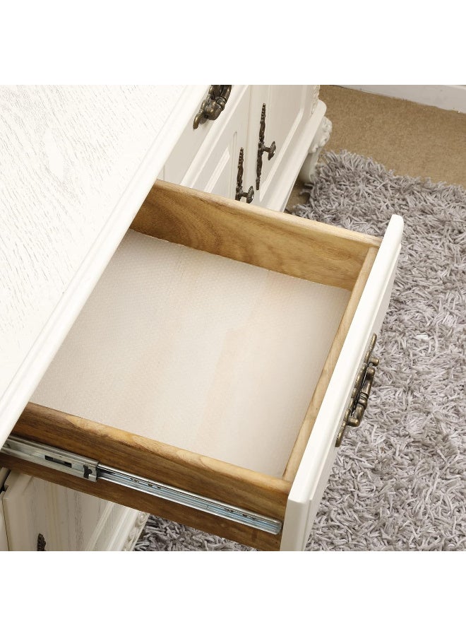 مفرش درج و رف، بطانة دولاب غير قابلة للانزلاق للمطبخ، بطانة درج المطبخ مقاومة للماء غير لاصقة، بطانات متينة من مادة ايفا للأرفف والثلاجة والدولاب والتخزين (شفاف) - Image 2