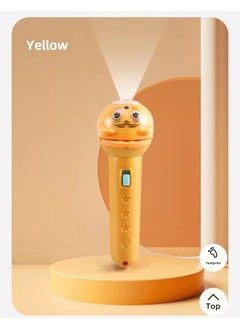Children's Projection Flashlight Toy Early Education Recognition Dinosaur Pattern Animal Pattern 80 Patterns Educational Toy-Color:Yellow Tiger (single Flashlight) Naked