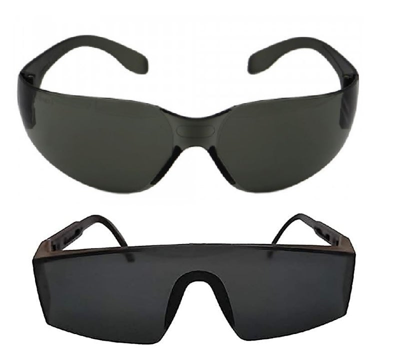 Pacificdeals Multipurpose Curve Safety Goggle Eyewear Sunglasses Goggles For Dust Protection Laboratory Medical Lab Construction industrial use Welding Eye Operation Men Women - Black (Pack of 2) - Image 1
