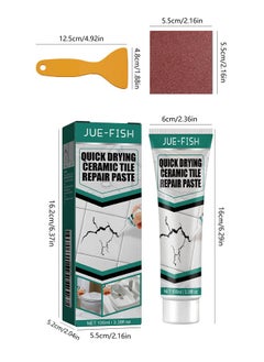 JUE-FISH Ceramic Repair Paste - Water & Leak Resistant Hard - Drywall Repair Paste Set - Marble Glue Set (White)  - Image 3