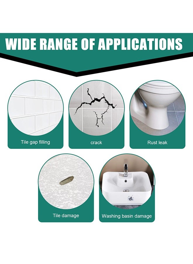 JUE-FISH Ceramic Repair Paste - Water & Leak Resistant Hard - Drywall Repair Paste Set - Marble Glue Set (White)  - Image 5