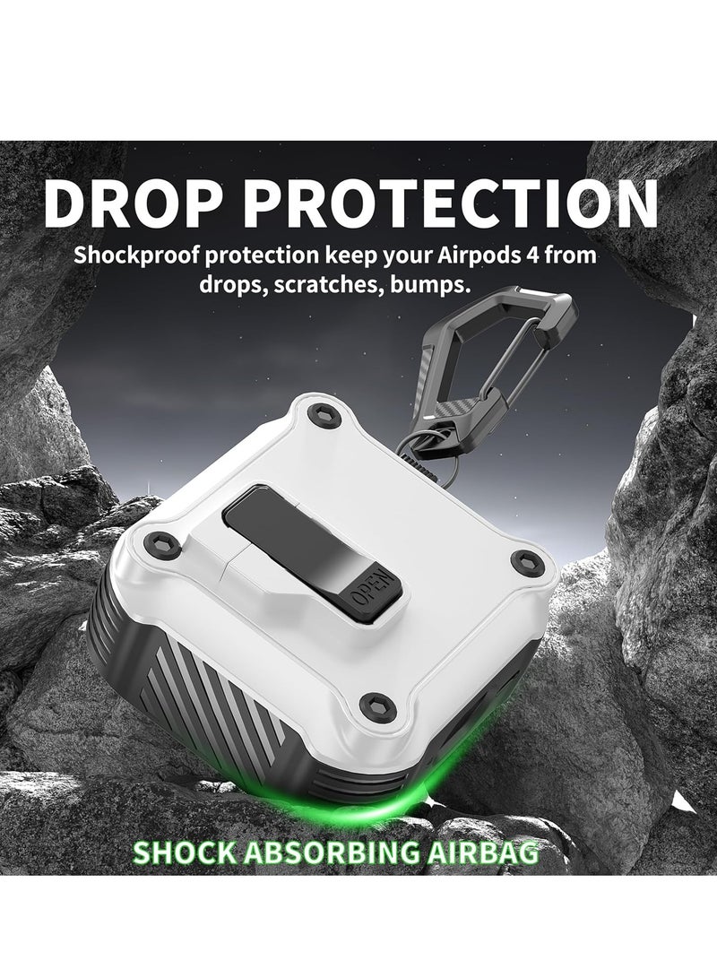 Anyogro for AirPods Pro 3 Case with Eagle Switch Cover, Shockproof Protective Hard Case with Cleaning Kit & Anti-Lost Key chain, Front LED Visible for  AirPods Pro 3 Charging Case 2025 - Image 3