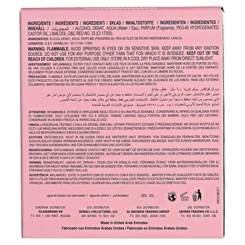 DORALL COLLECTION MOLTO CARINA BY DORALL COLLECTION PERFUME FOR WOMEN 3.3 OZ / 100 ML EAU DE PARFUM SPRAY - Image 3