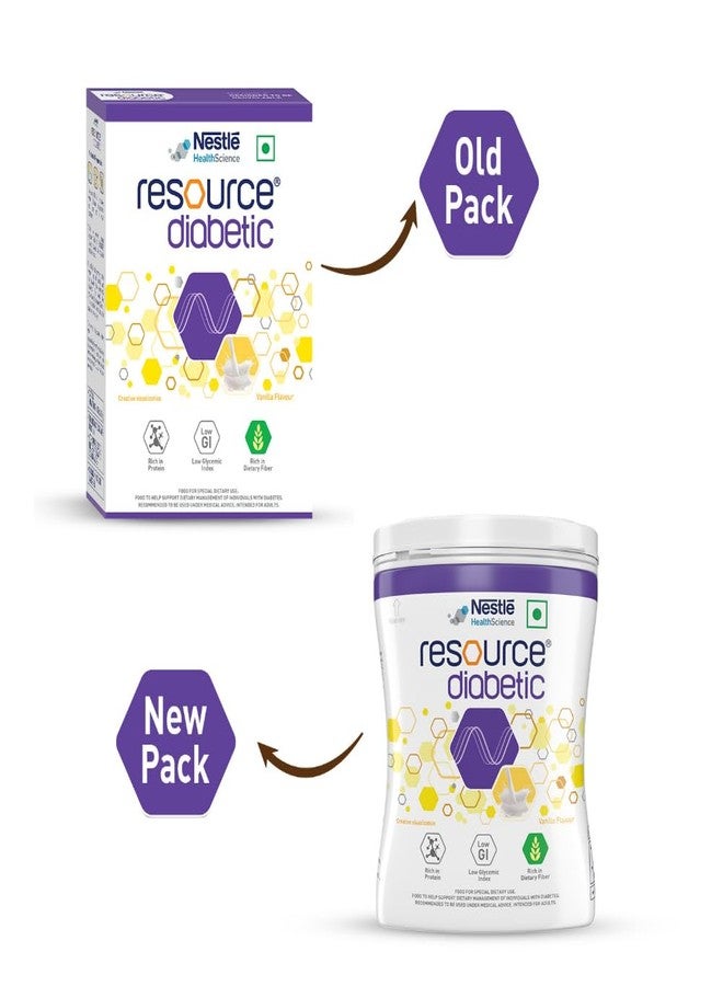 ReSource Nestlé Resource Diabetic, Adult Nutrition for Diabetic Patients, Low GI Formula, Vanilla Flavoured Protein Powder, 400g Pet Jar - Image 2