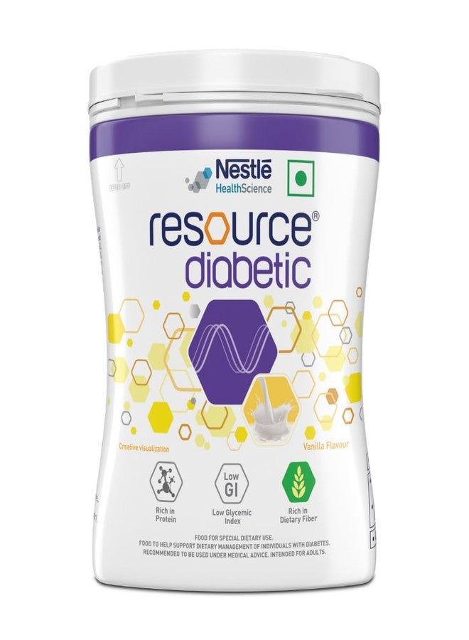 ReSource Nestlé Resource Diabetic, Adult Nutrition for Diabetic Patients, Low GI Formula, Vanilla Flavoured Protein Powder, 400g Pet Jar - Image 1