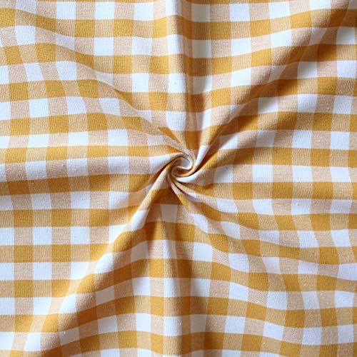 AIRWILL Cotton Checkered Pattern 2 Seater Table Cloth Pack of 1 pc (Yellow) - Image 2