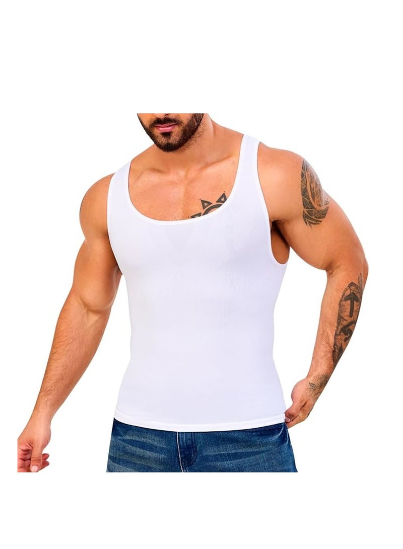 White 3 In 1 Cotton Comfortable men Vest  - Image 1