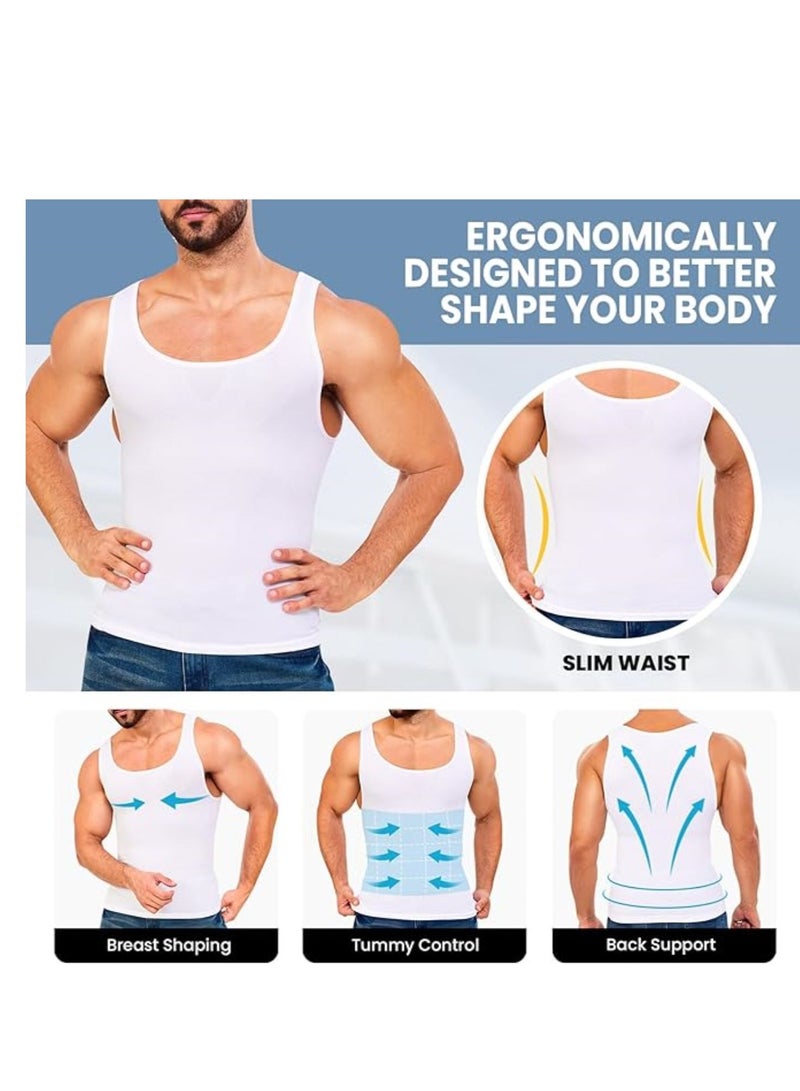 White 3 In 1 Cotton Comfortable men Vest  - Image 2