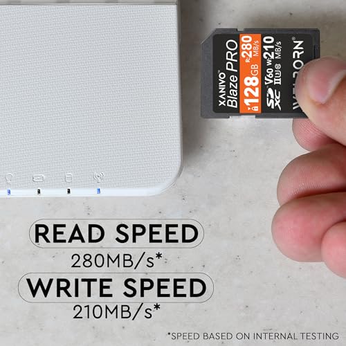 Welborn Blaze PRO SDXC UHS-II 128GB SD Card Read Speed 280MB/s, Write Speed 210MB/s, V60 SD Card 4K Video for DSLR & Microless Camera 5 Year Limited Warranty - Image 2
