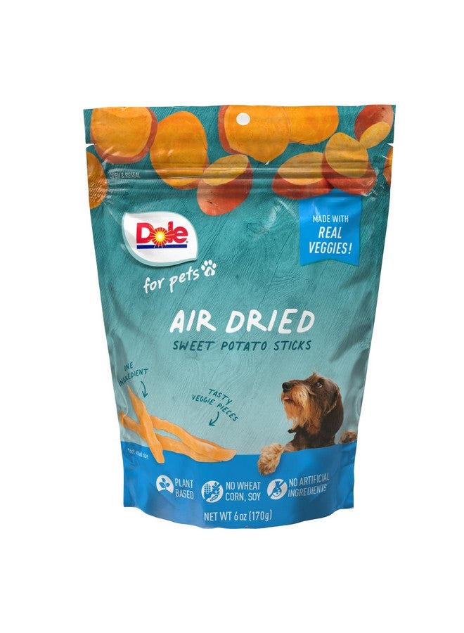 Dole Dole for Pets Air Dried Sweet Potato Dog Treats, 6oz |Made with Real Sweet Potato, Single Ingredient, Limited Ingredient Dog Treats, No Wheat, Corn, Soy, Artificial Flavors, Colors, or Preservatives