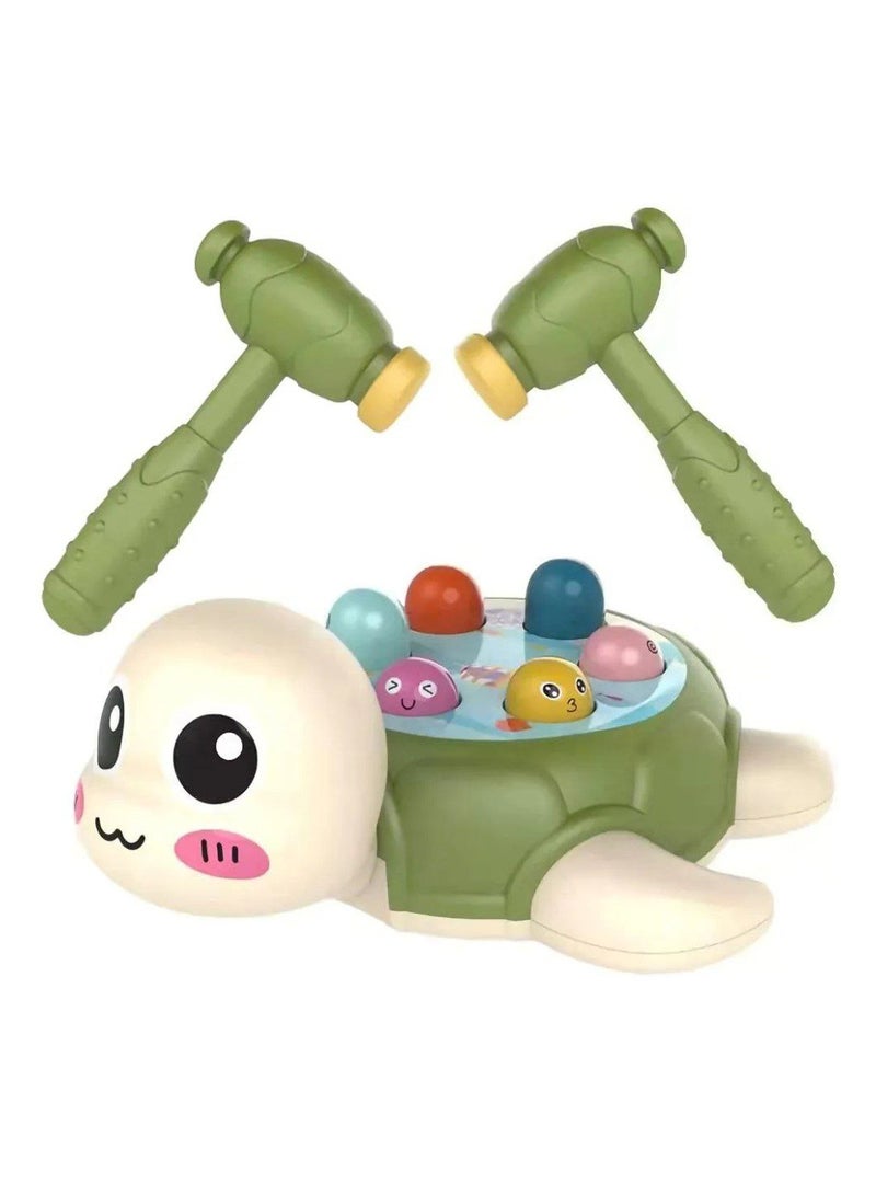 Cartoon Turtle Shaped Mold Figure, Wak-A-Mole Arm Strength Training Toy by Grishi (Green) - Image 1