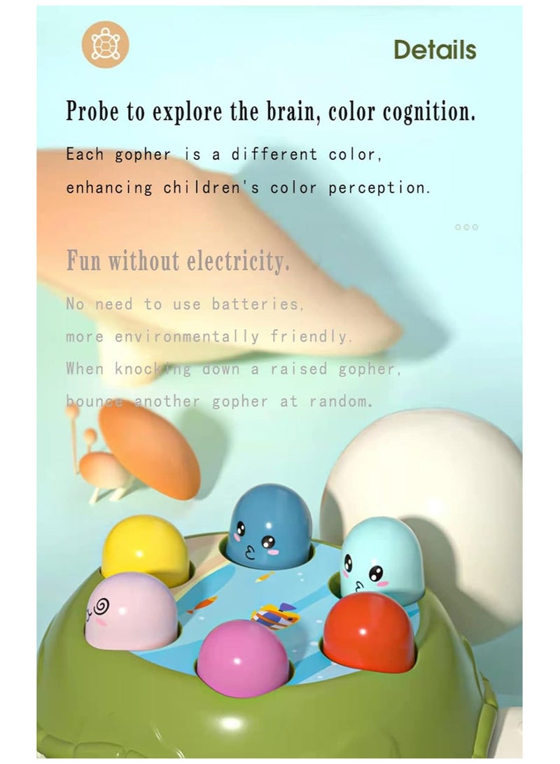 Cartoon Turtle Shaped Mold Figure, Wak-A-Mole Arm Strength Training Toy by Grishi (Green) - Image 3