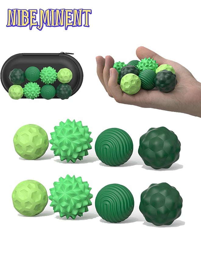 NIBEMINENT Magnetic Balls Fidget Toy Adults - 8pcs Sensory Attraction Stress Balls with Silicone Shell for Adults to Calm Restless Hands Anxious Mind, Office Desk Stress Magnetic Fidget Balls for Anxiety Relief - Image 1