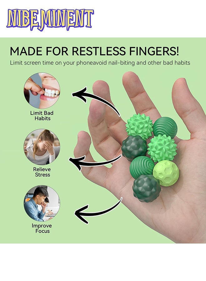 NIBEMINENT Magnetic Balls Fidget Toy Adults - 8pcs Sensory Attraction Stress Balls with Silicone Shell for Adults to Calm Restless Hands Anxious Mind, Office Desk Stress Magnetic Fidget Balls for Anxiety Relief - Image 5