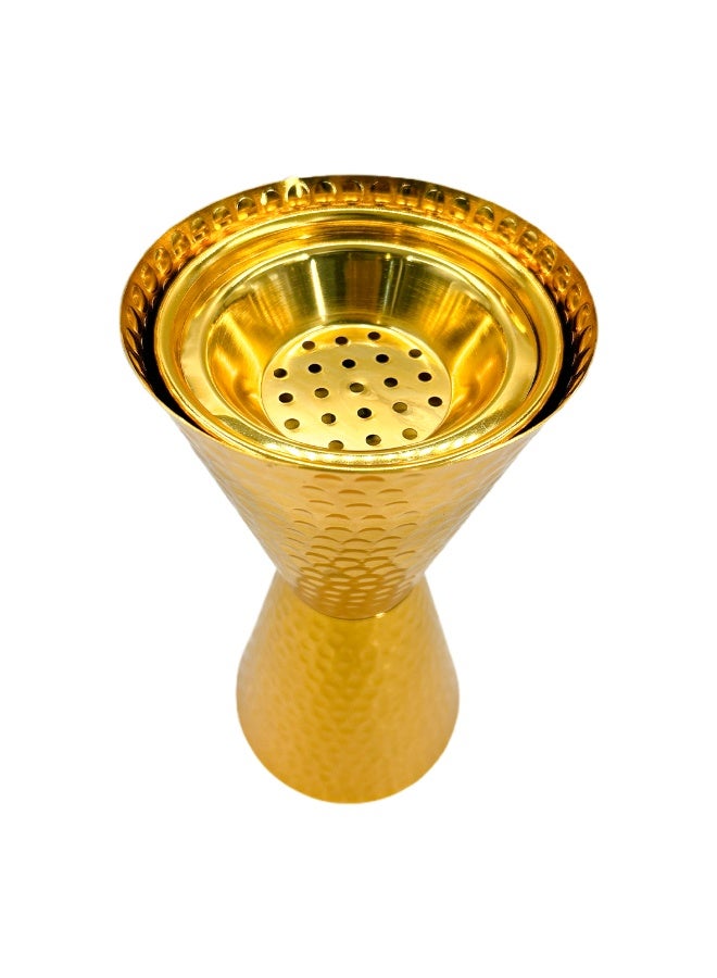 ABAQ Large Gold cup-shaped incense burner - Image 1