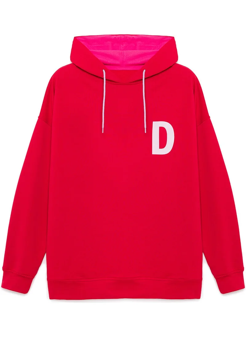 تاتشي Letter Printed Oversized Sweatshirt