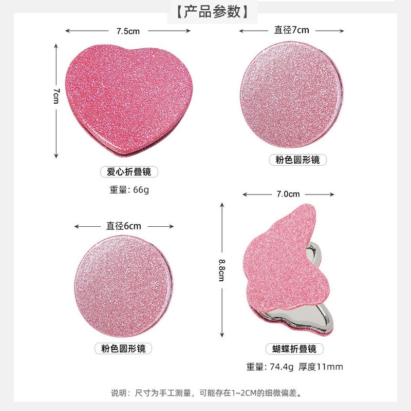 Portable Double-Sided Round Cosmetic Mirror – Mini Folding Mirror for Students - Image 5