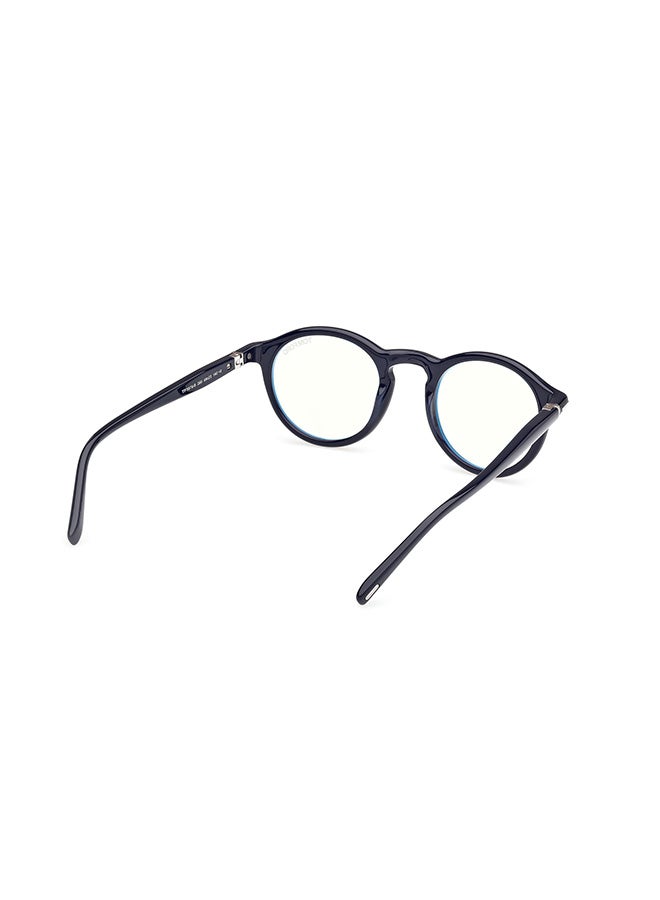 TOM FORD Men's Round Eyeglass Frames Shiny Blue TOMFORD FT5979-B09049 49 mm - Image 5