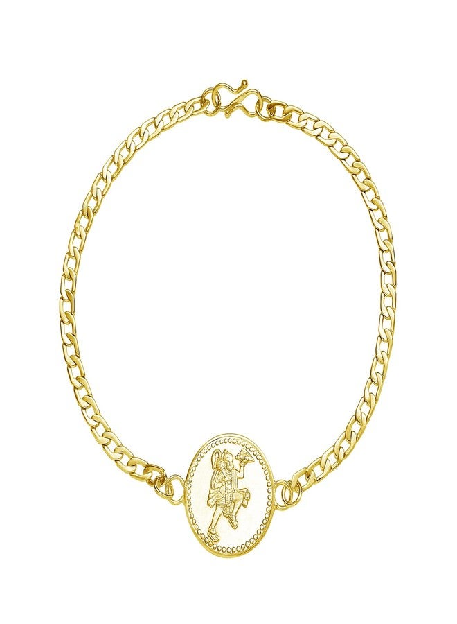 Pray Everyday Hanuman Ji Gold Plated Rakhi - Image 5