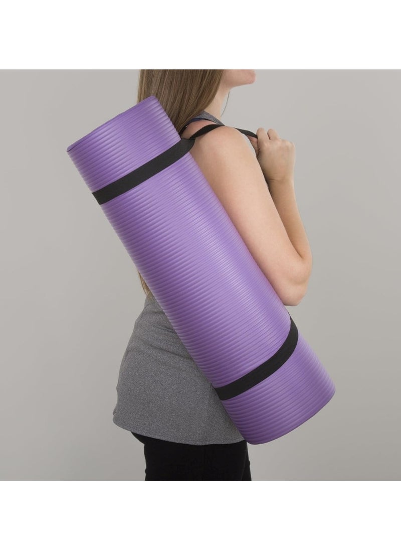 Huitich NBR Yoga Mat with Comfort, Durability, and Style - Purple, 183x61x1cm  - Image 3