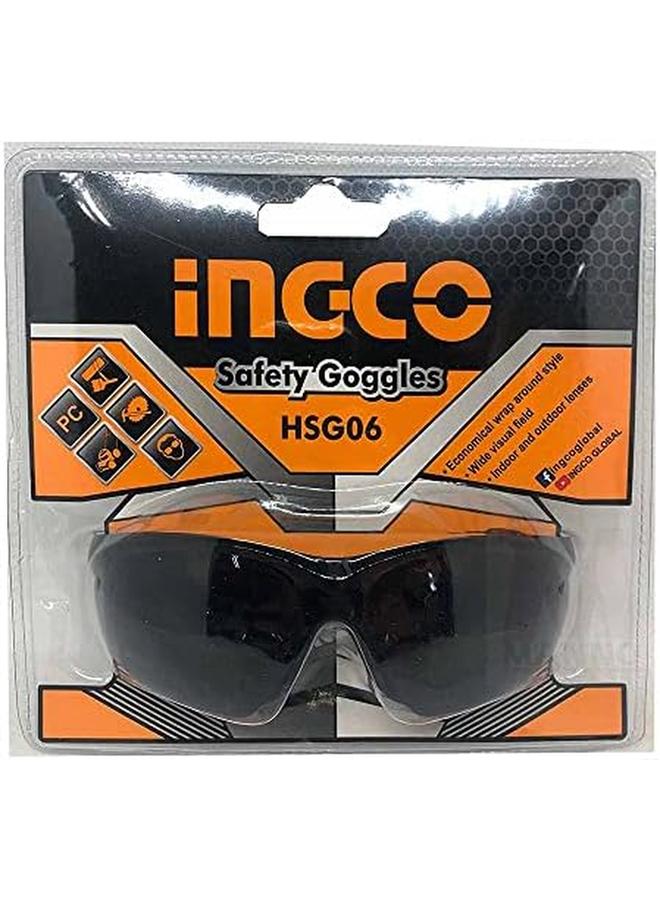 INGCO Hsg06 Polycarbonate Safety Goggle Dark - Image 2