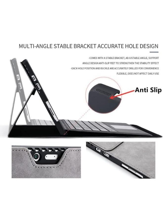 Protective Case for Microsoft Surface Pro 8 Tablet, Surface pro 8 13 inch Case Cover, Compatible with Type Cover Keyboard, Business Cover with Pen Holder Accessories,Black - Image 4