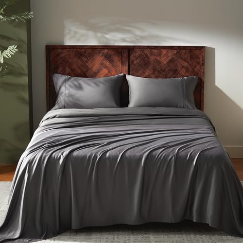 GOKOTTA King Size Sheets Set, 100% Rayon Derived from Bamboo Sheets King Size, Soft & Breathable Sheets,16” Deep Pocket King Sheets with Elastic Corner Straps,Moisture Wicking,Double Stitching - Image 1