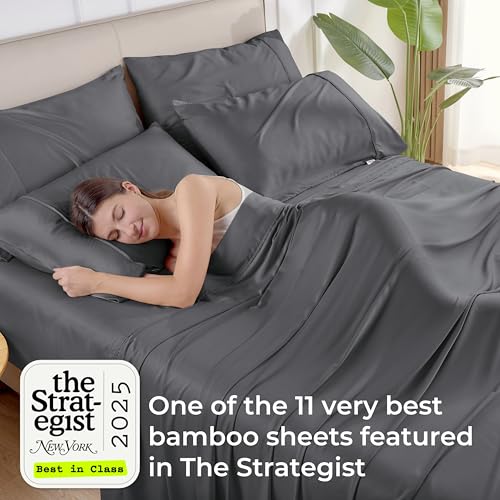 GOKOTTA King Size Sheets Set, 100% Rayon Derived from Bamboo Sheets King Size, Soft & Breathable Sheets,16” Deep Pocket King Sheets with Elastic Corner Straps,Moisture Wicking,Double Stitching - Image 5