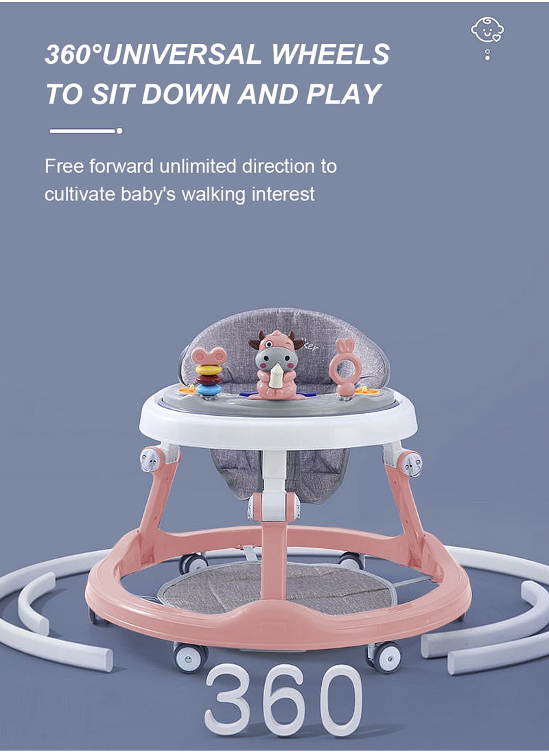 MaBaby - Multi-functional Baby Walker, Anti-O-Leg  And Anti-Rollover Push Walker, Baby Learning Walker With Toy And Music Tray - Image 1