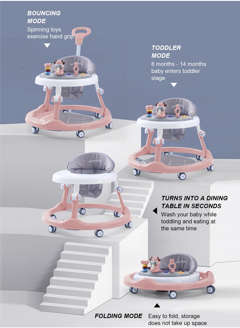 MaBaby - Multi-functional Baby Walker, Anti-O-Leg  And Anti-Rollover Push Walker, Baby Learning Walker With Toy And Music Tray - Image 1