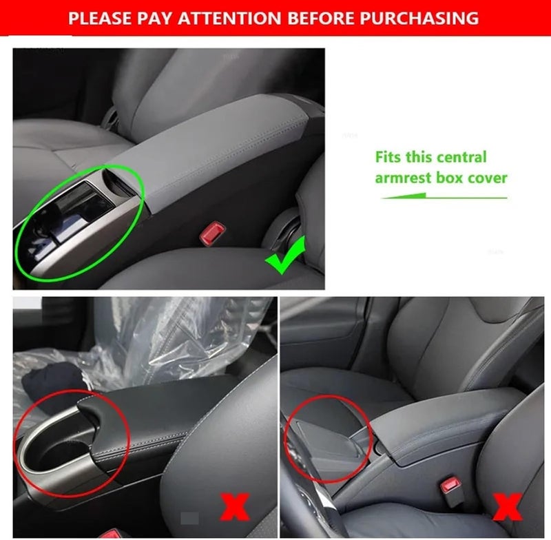 QASULER Center Armrest Cover for Toyota Prius 2004-2009 - Image 4