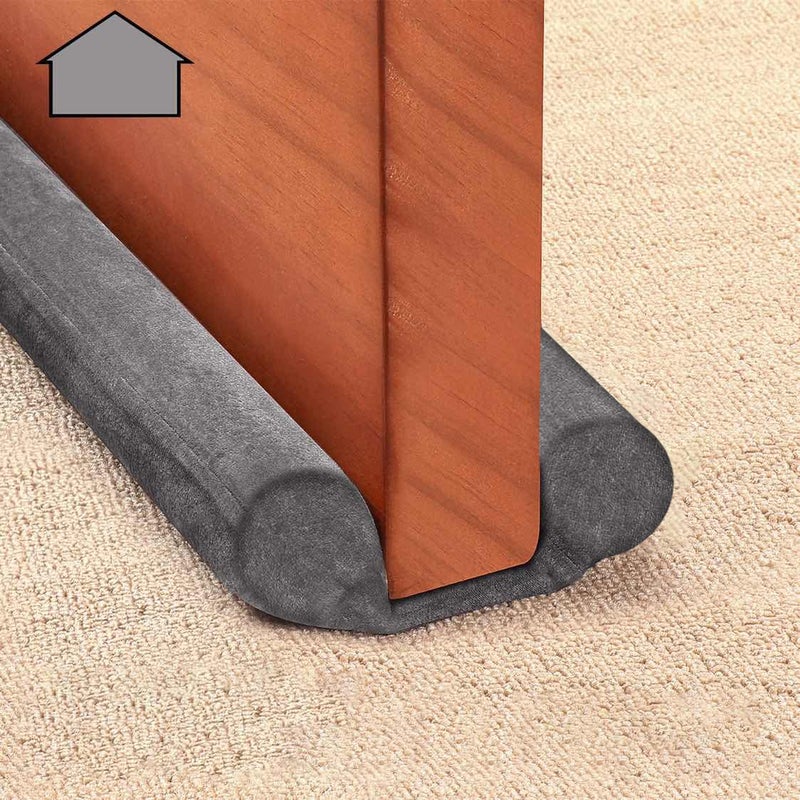 GDHOMM Door Draft Stopper for Bottom of Doors Door Sweep Gap Filler Soundproof Weather Stripping Adjustable 3036 Gray