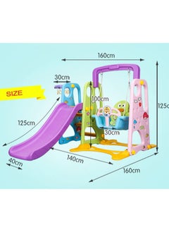 RBWTOYS RBWTOYS  Baby Series 3 in 1 Kid's Swing, indoor Slide with Basketball Hoop. RW-16339.  - Image 2