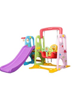 RBWTOYS RBWTOYS  Baby Series 3 in 1 Kid's Swing, indoor Slide with Basketball Hoop. RW-16339.  - Image 1