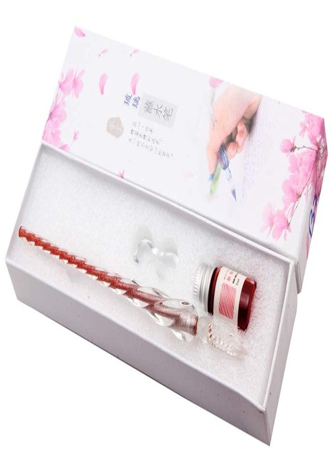 worison Crystal Glass Dip Fountain Pen Ink Holder Set (color may vary) - Image 1