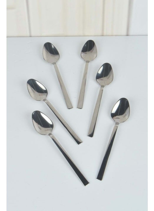 Doğuş Kitchen Tea Spoon Plain Stick Model Metal Set of 12
